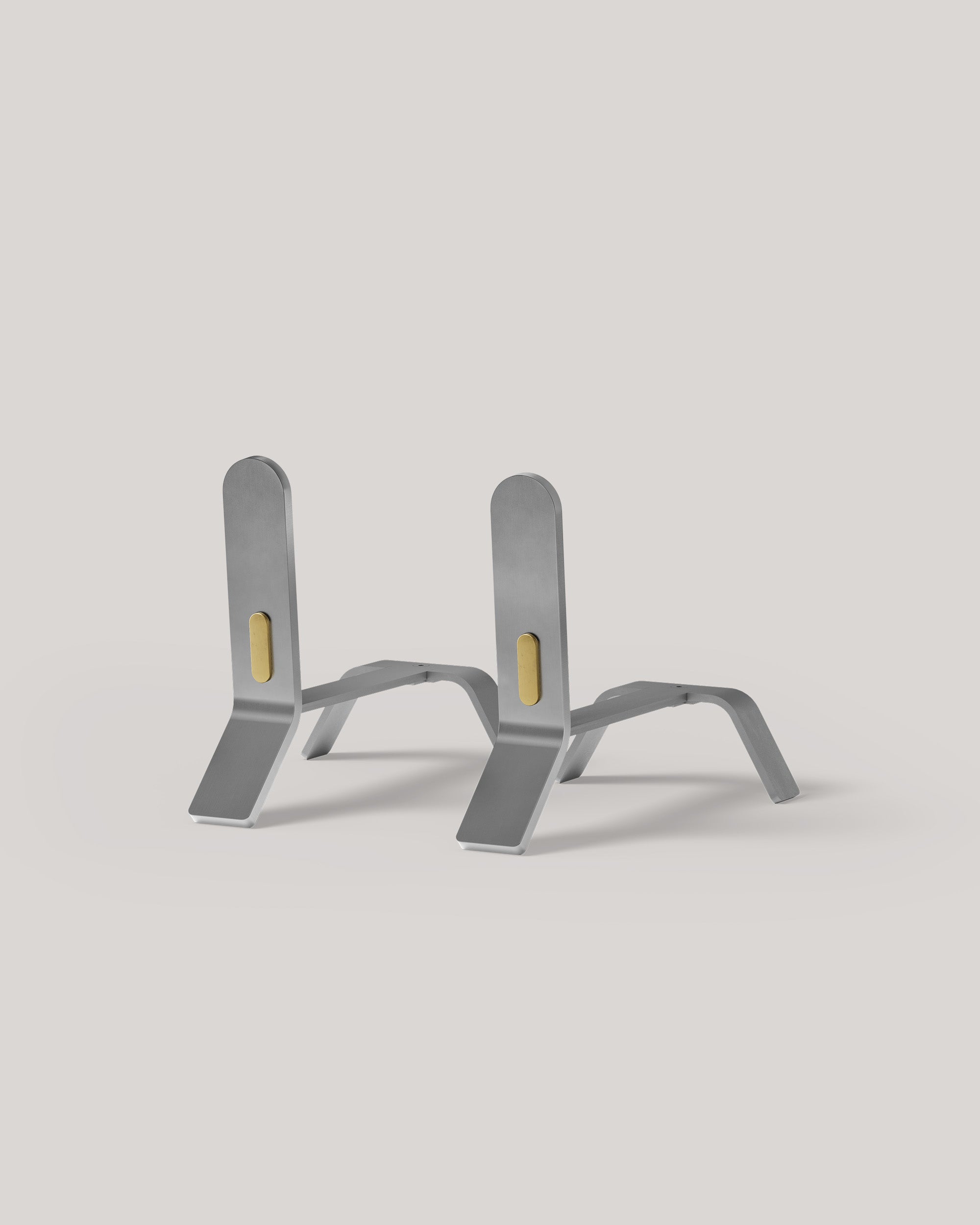 Eldvarm Cooper Fire Dogs Small - Lumière, small fire dogs (andirons) in steel