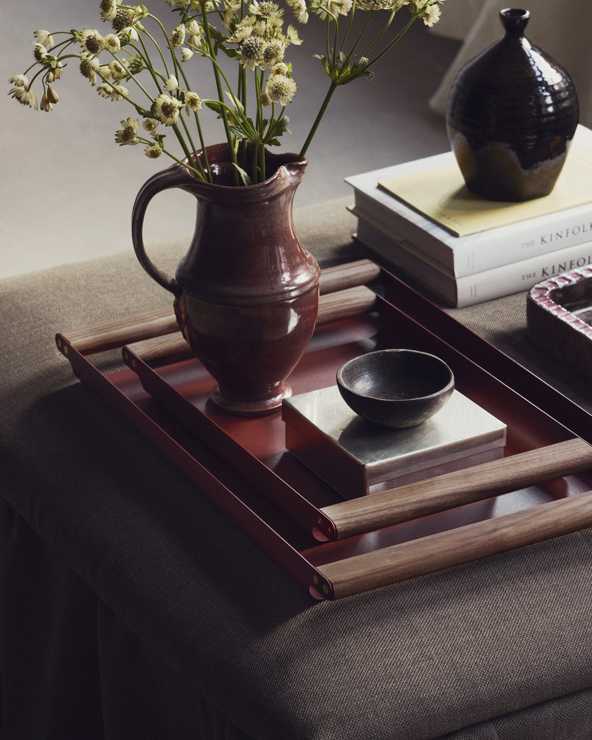 Eldvarm Fumi Tray Small - Terre in a styled interior setting