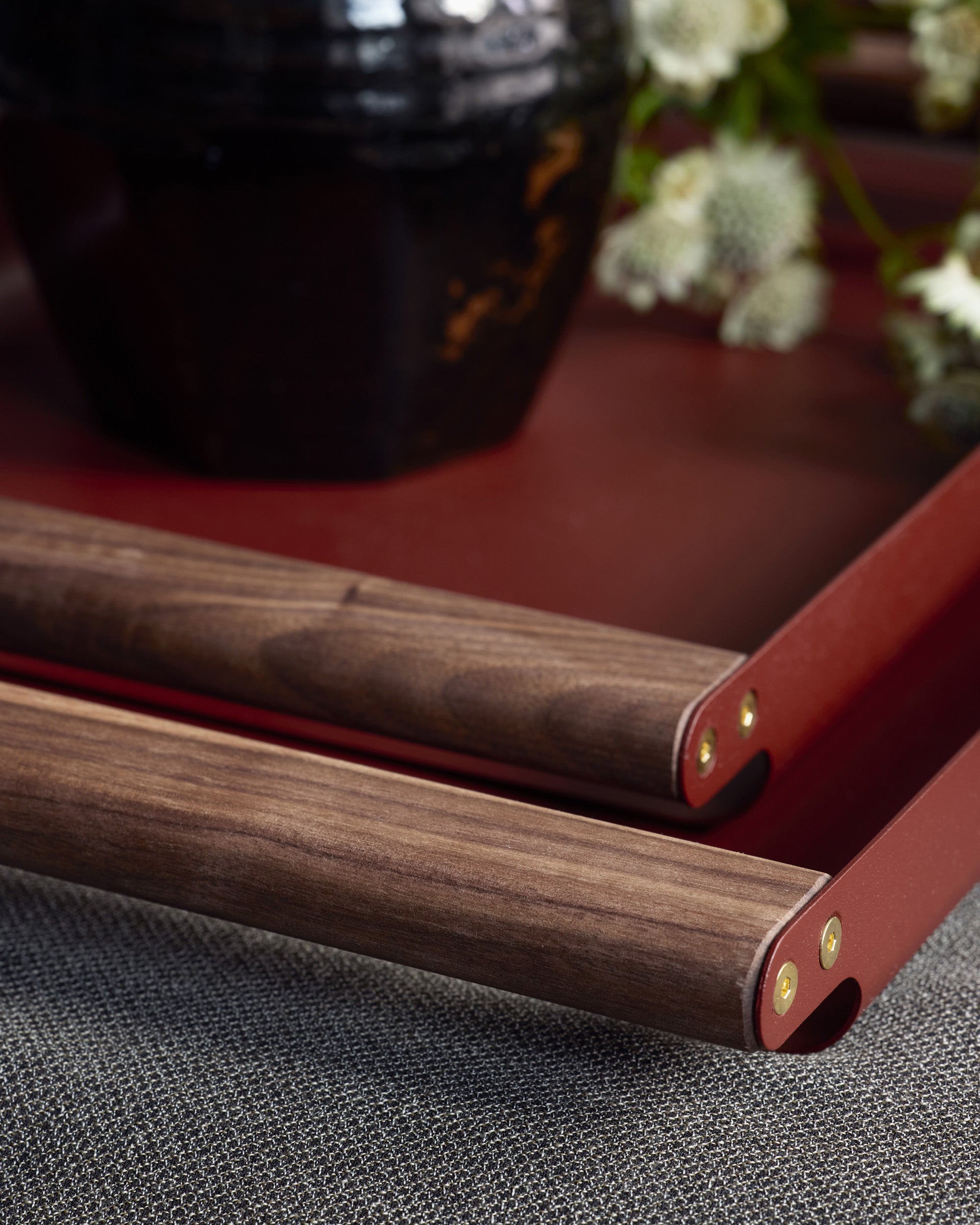 Eldvarm Fumi Tray Small - Terre in a styled interior setting