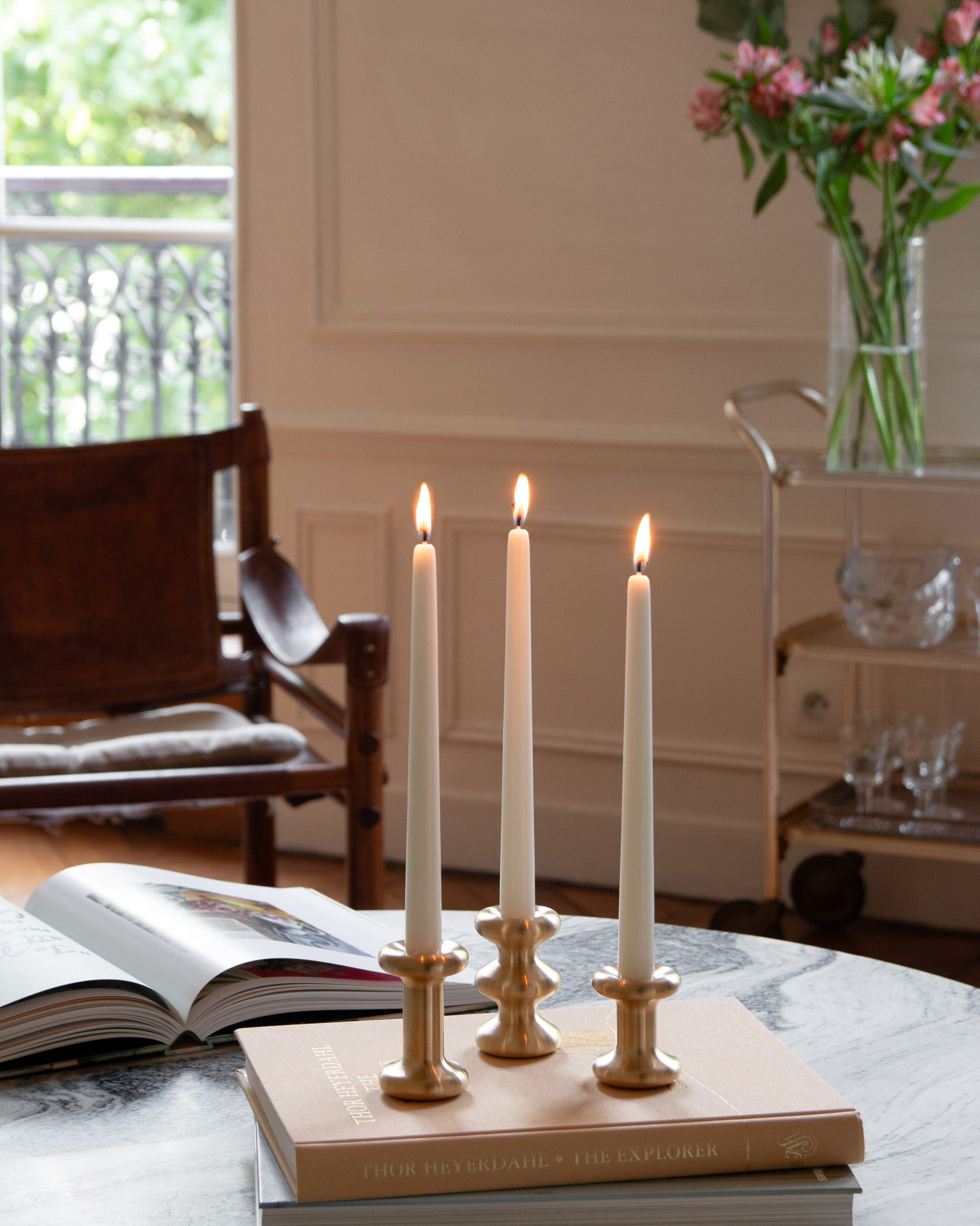 Eldvarm LouLou Candle Holder - Brushed Brass