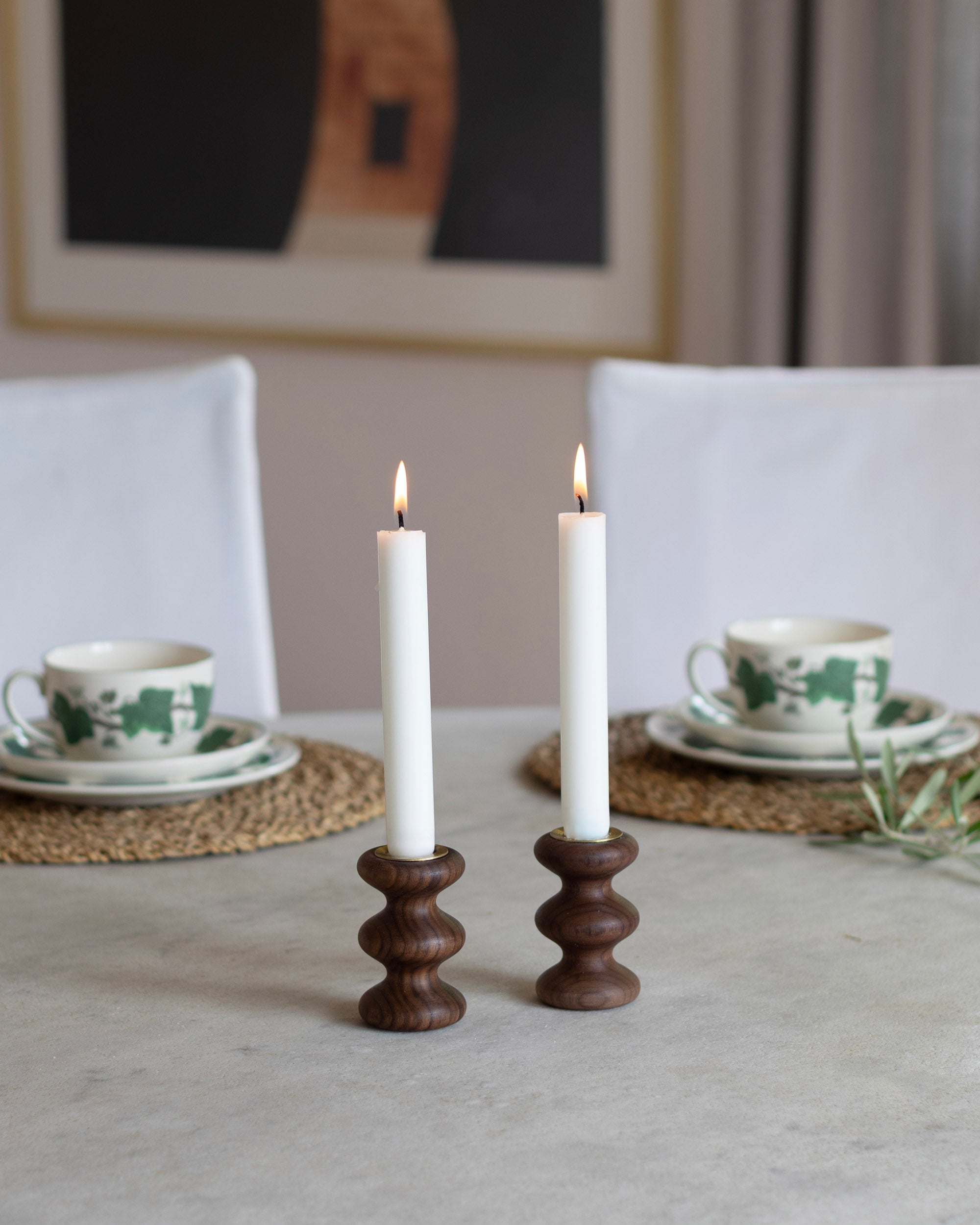 Eldvarm LouLou Candle Holder - Walnut