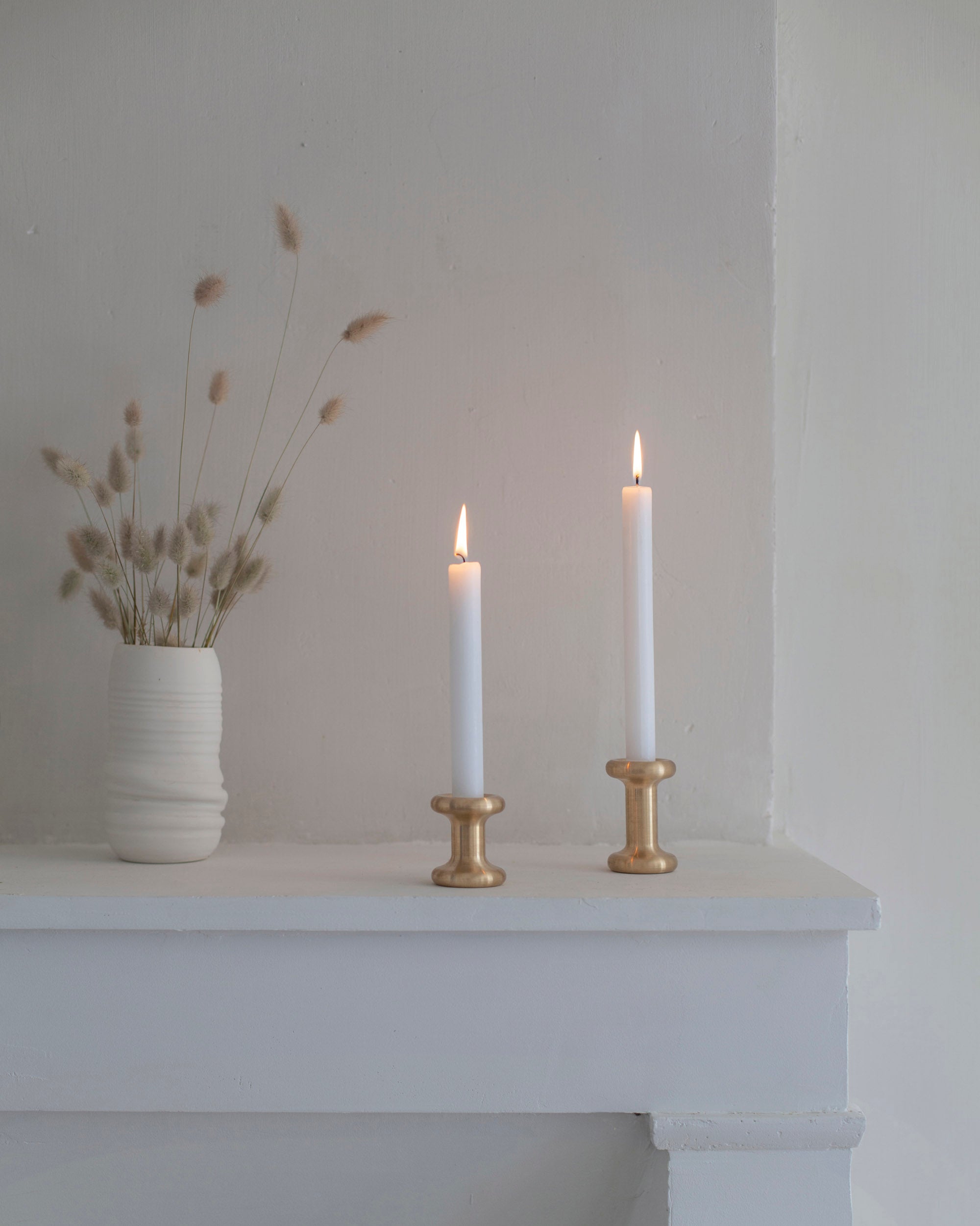 Eldvarm Lucie Candle Holder Short - Brushed Brass