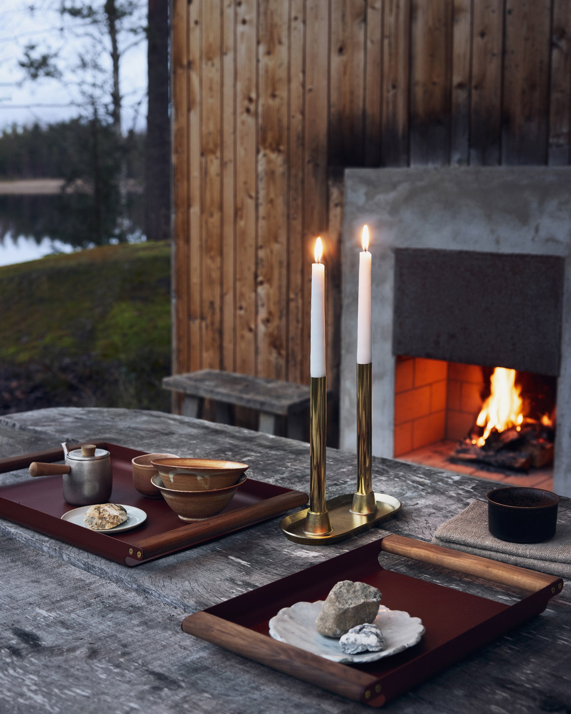 Eldvarm Reflet II in a styled interior setting