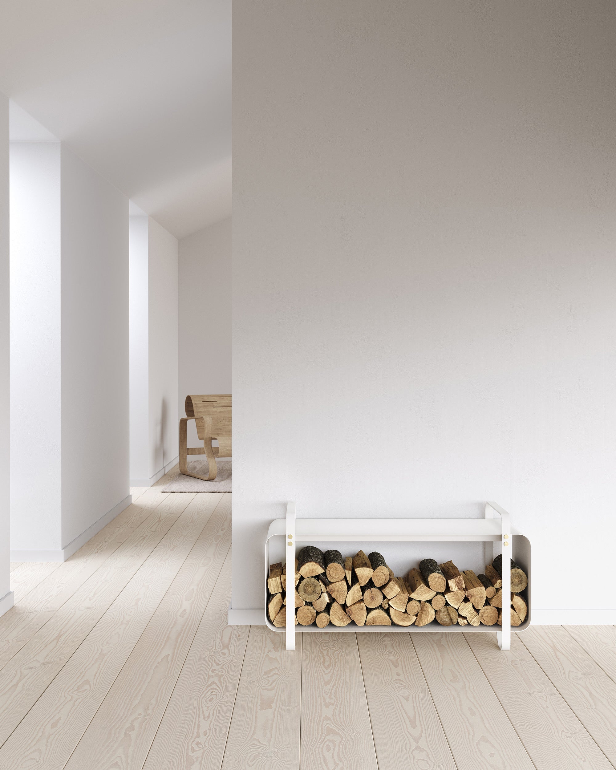 Eldvarm Ninne Bench - Blanc in a styled interior setting