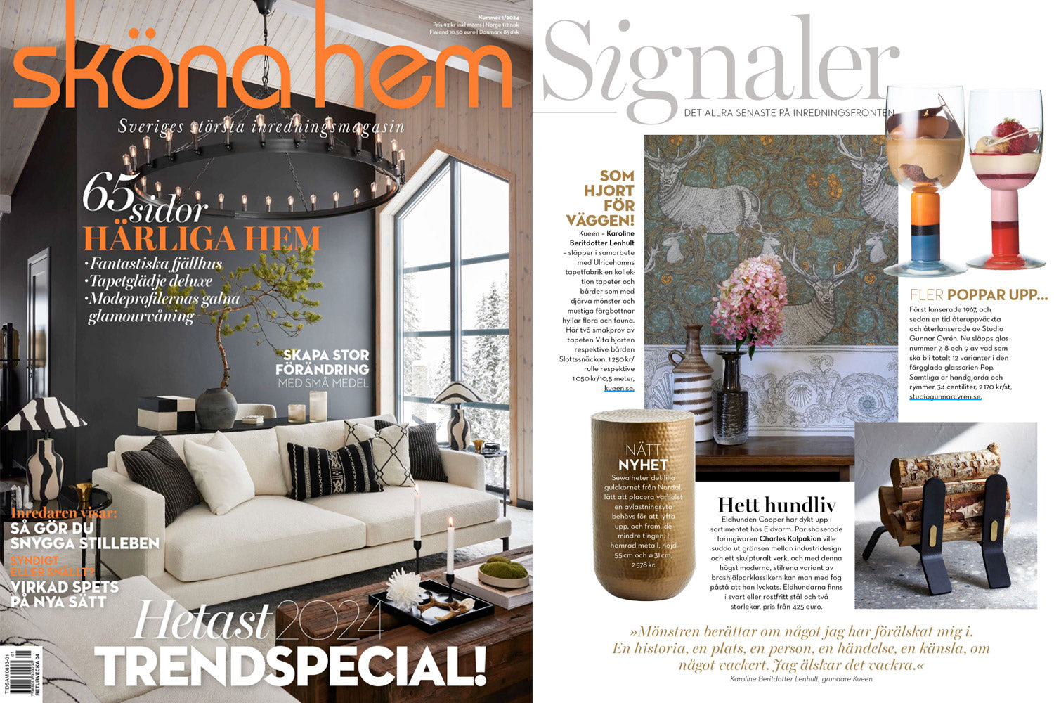 Sköna Hem magazine feature on Eldvarm