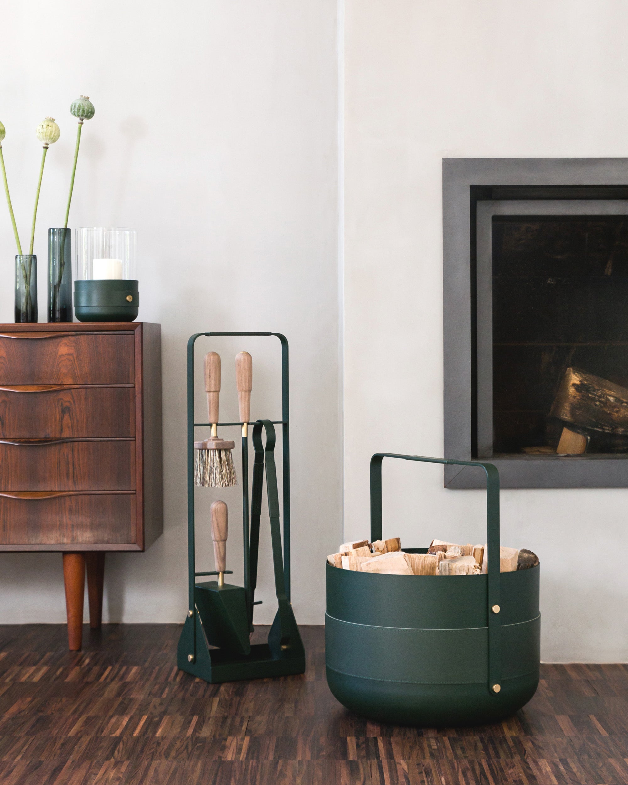 Eldvarm Emma Basket - Forêt in a styled interior setting