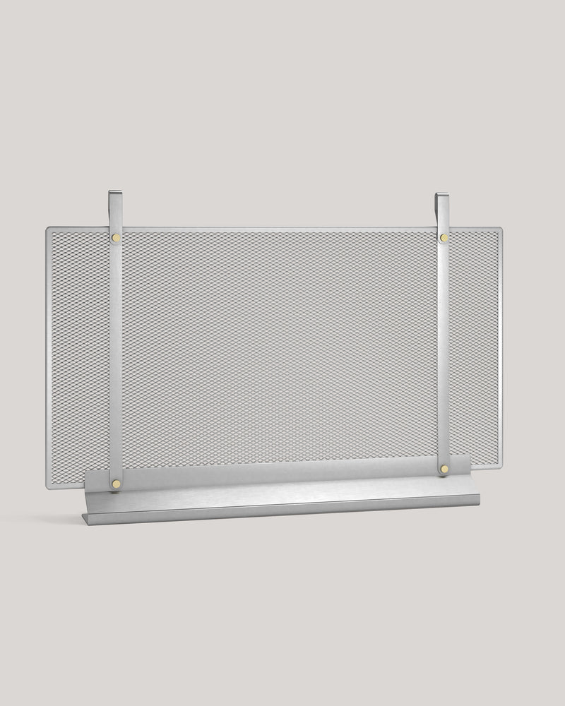 Eldvarm Emma Fireplace Screen Large - Lumière, large freestanding fireplace screen in stainless steel