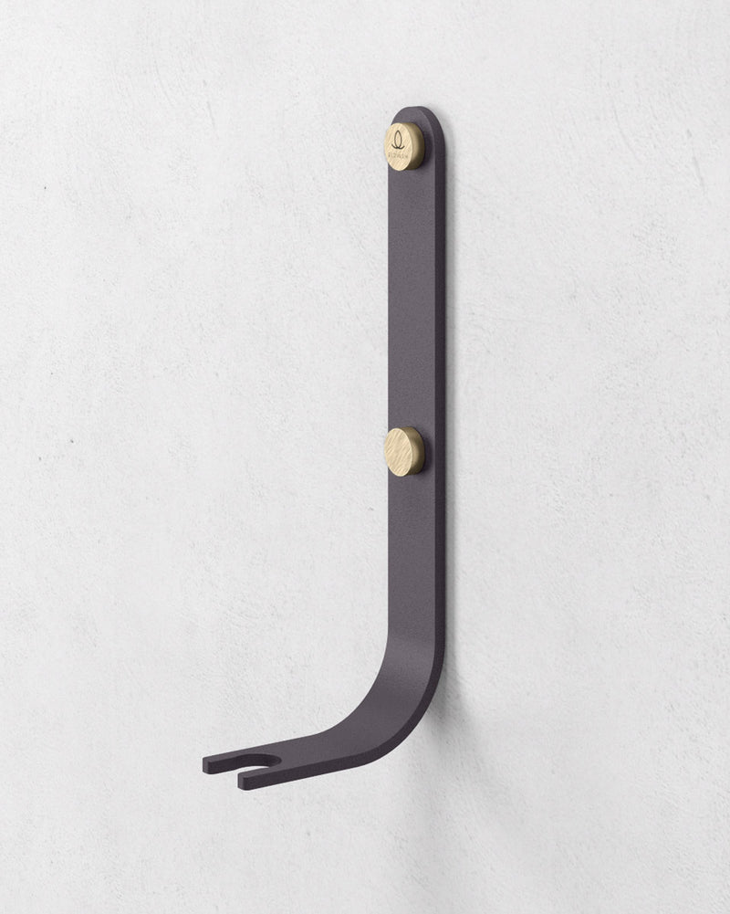 Eldvarm Emma Wall Hook - Classique, wall-mounted hook for fireplace tools in steel