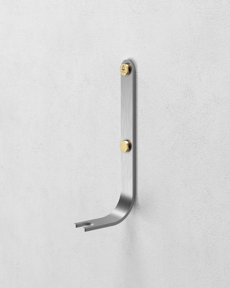 Eldvarm Emma Wall Hook - Lumière, wall-mounted hook for fireplace tools in steel
