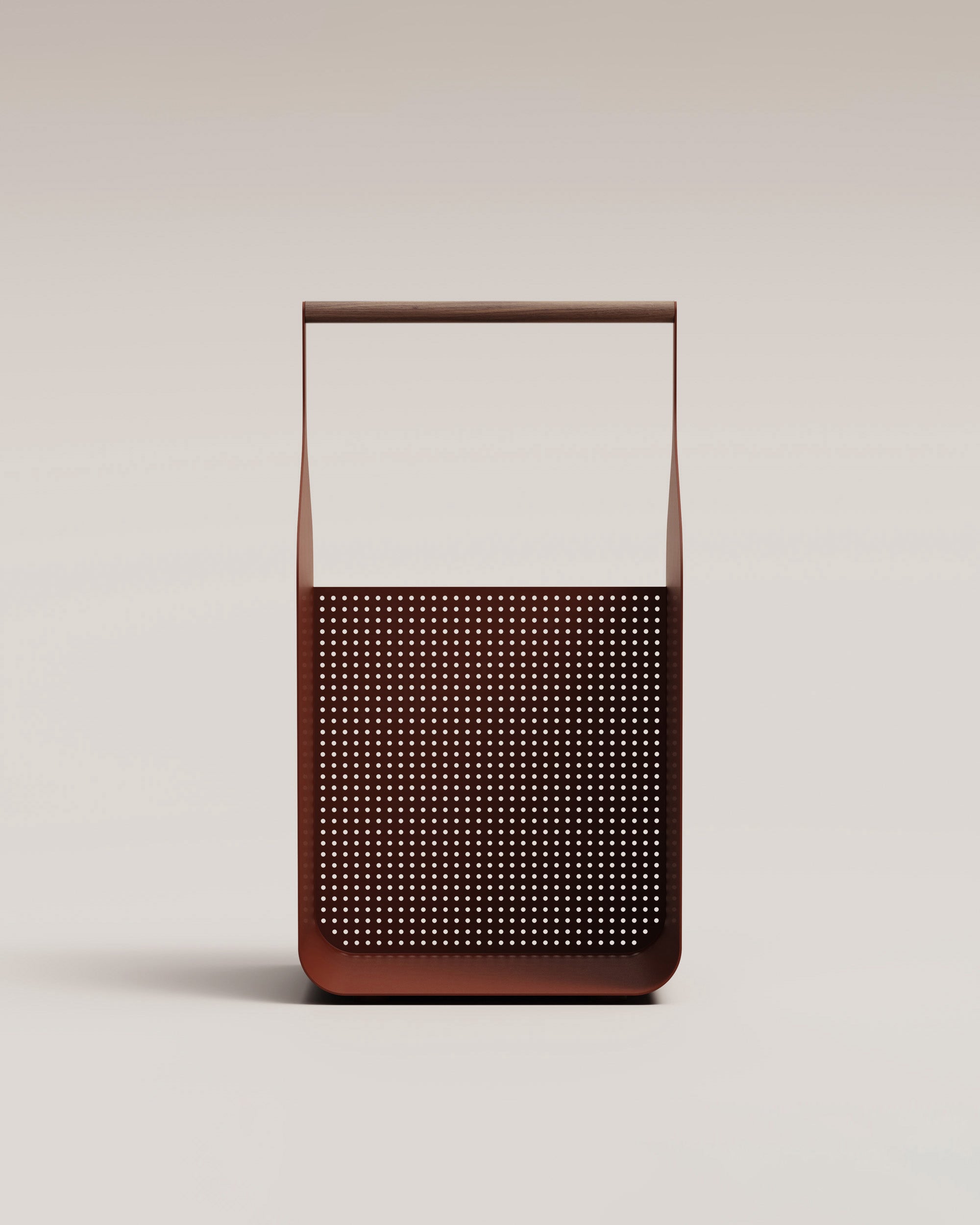 Eldvarm Fumi Log Holder - Terre on a neutral background