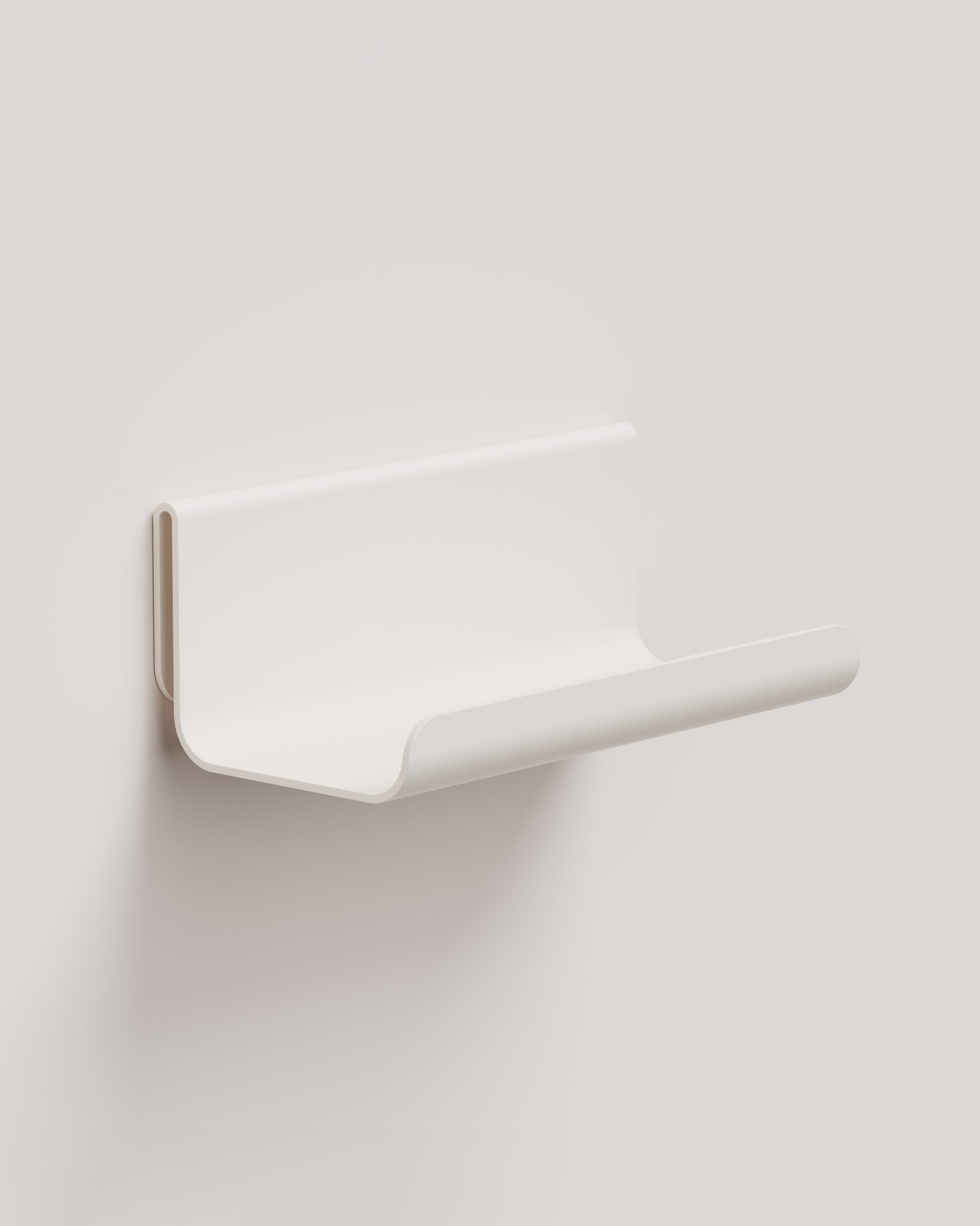Eldvarm Fumi Shelf - Blanc, wall-mounted display shelf in powder-coated steel