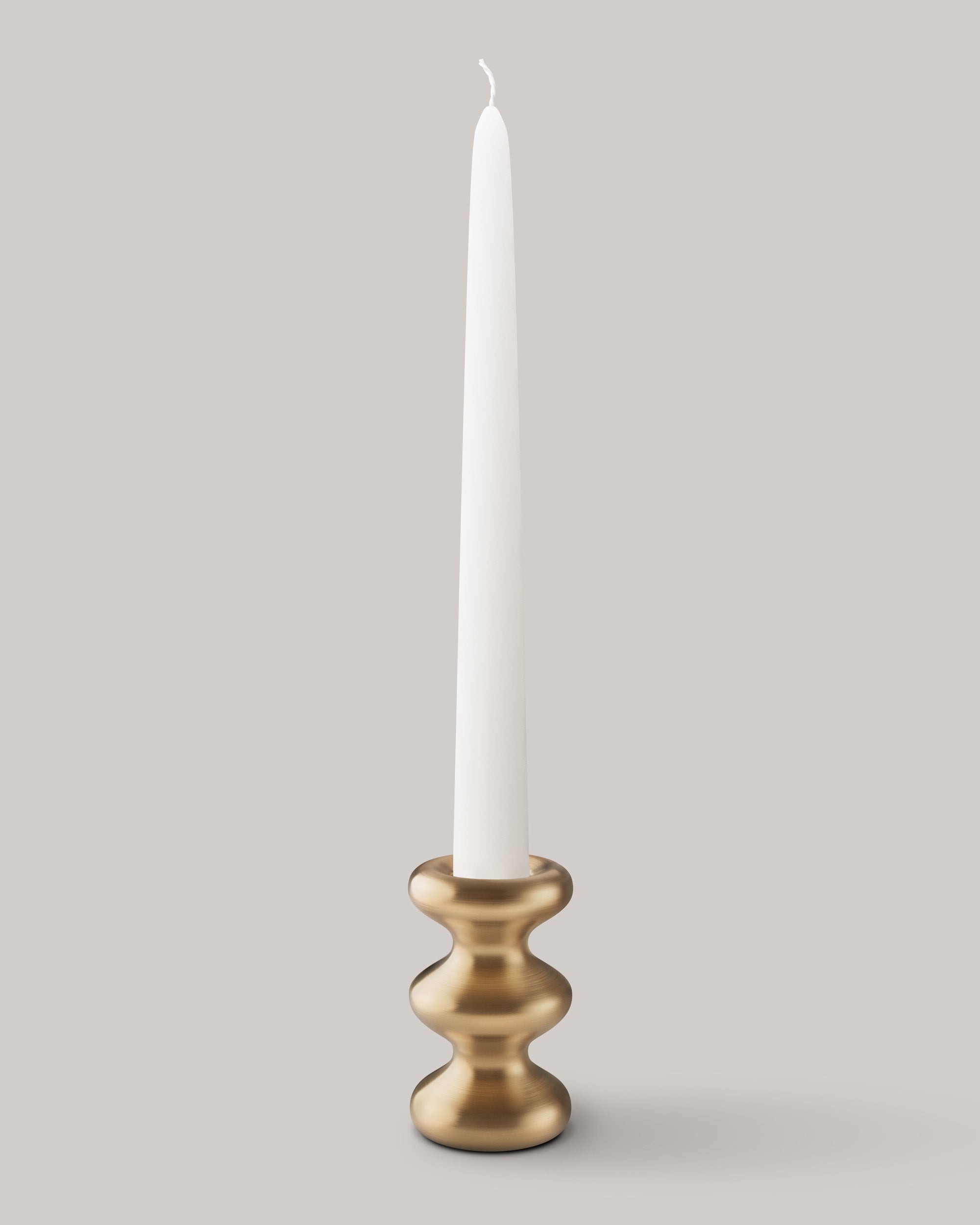 Eldvarm LouLou Candle Holder - Brushed Brass, alternate angle
