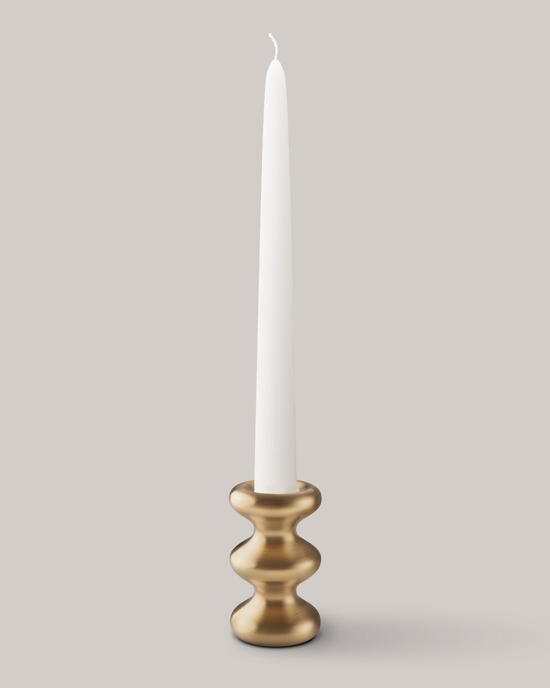 Eldvarm LouLou Candle Holder - Brushed Brass, alternate angle