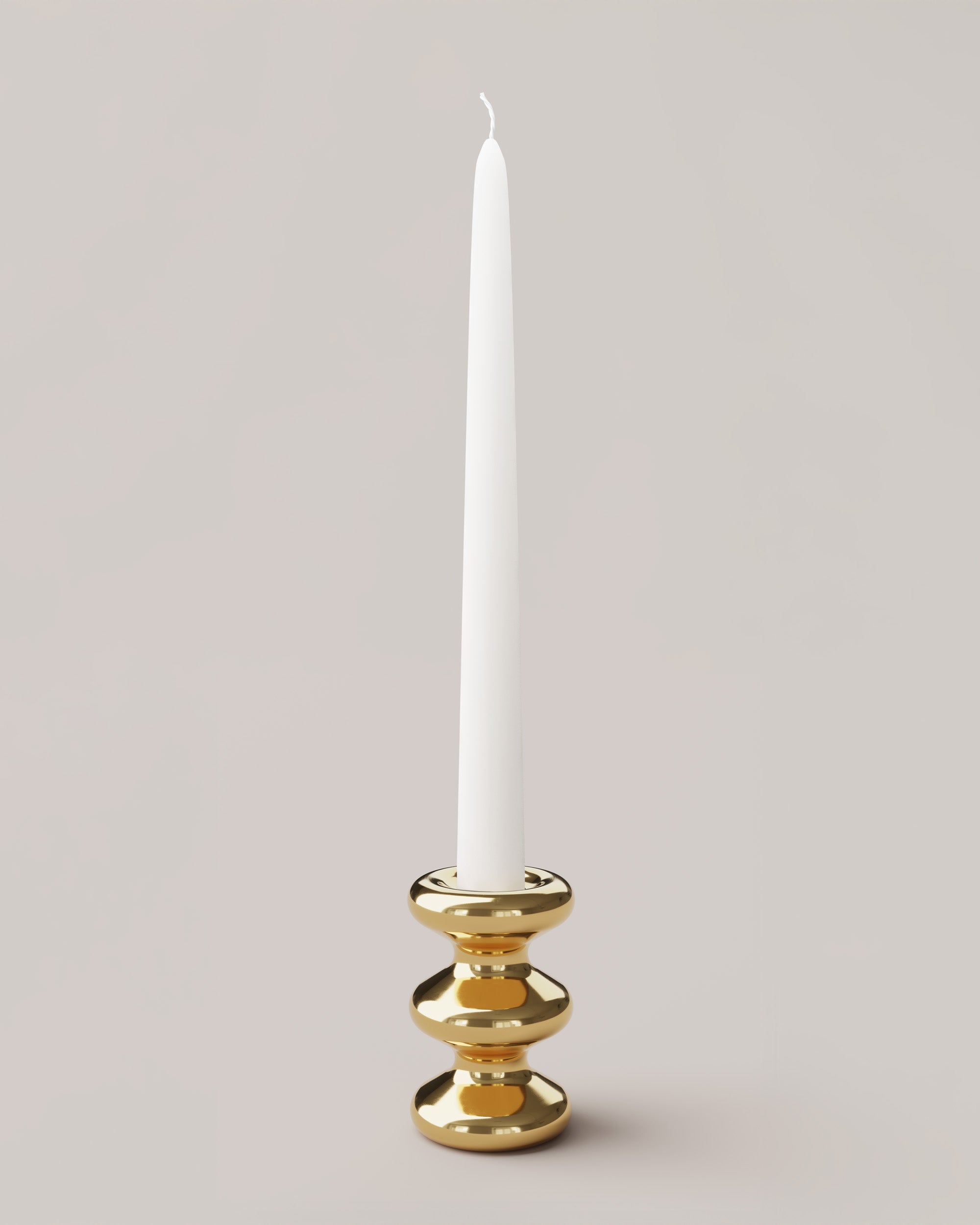Eldvarm LouLou Candle Holder - Polished Brass, alternate angle