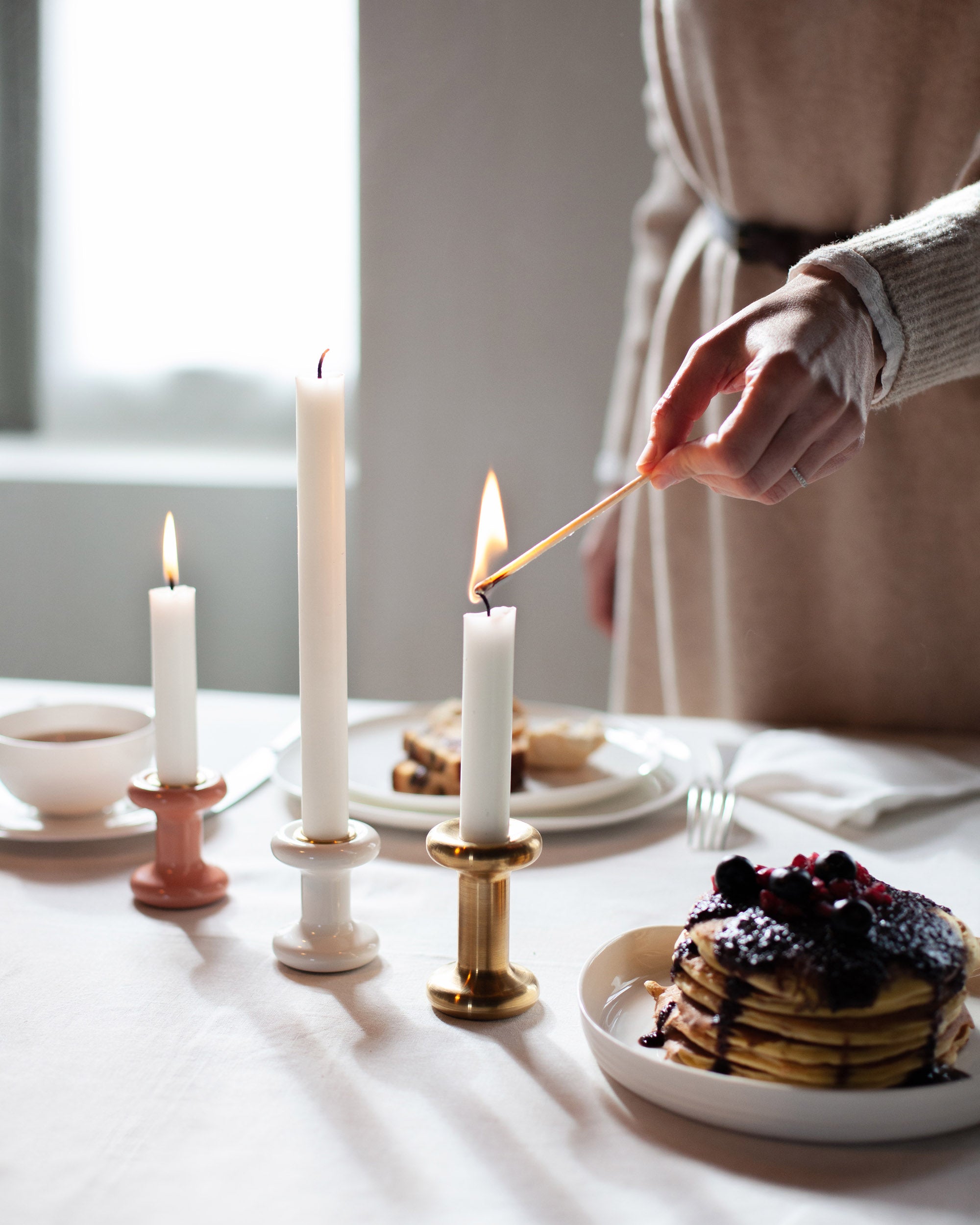 Eldvarm Lucie Candle Holder Short - Bonbon