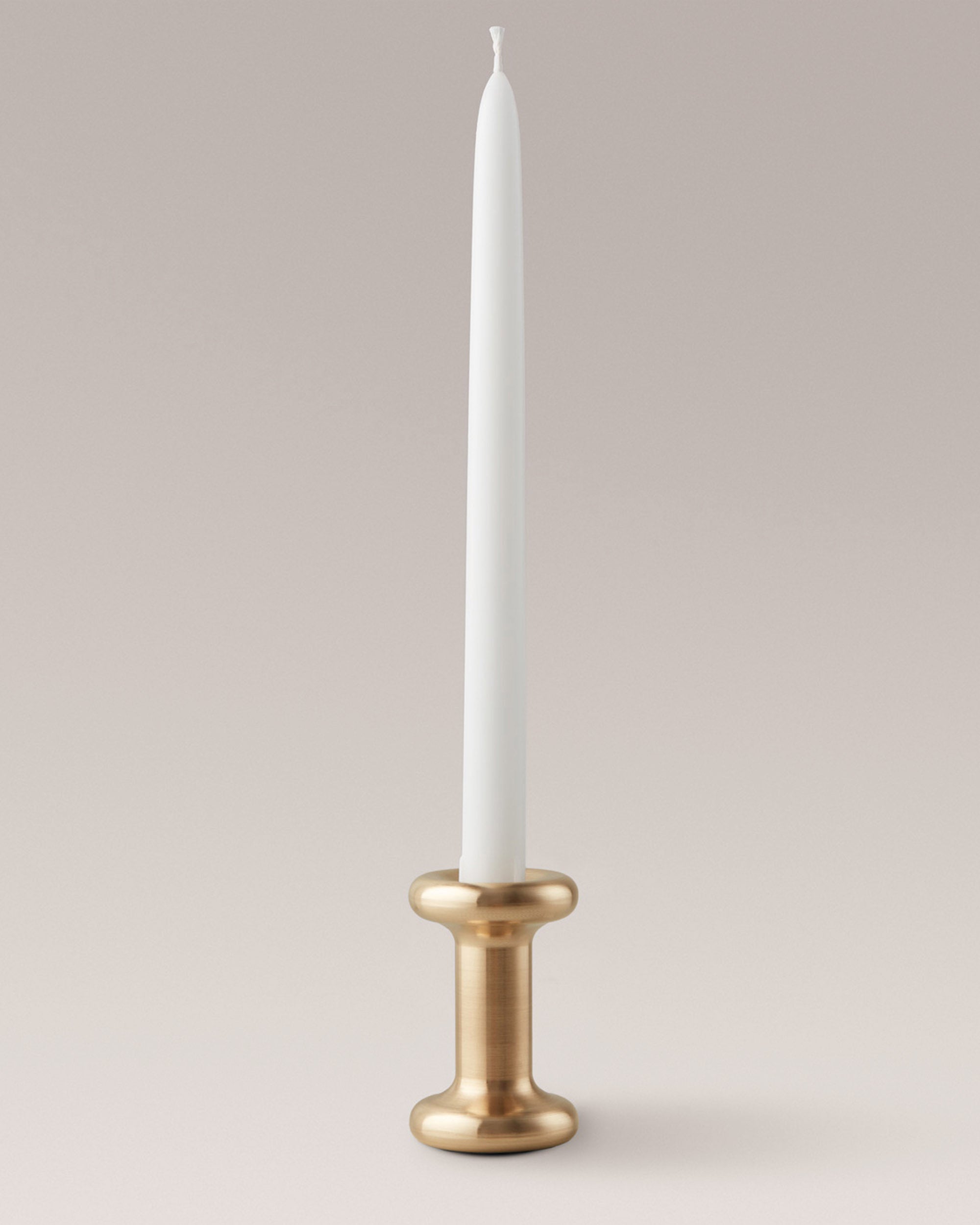 Eldvarm Lucie Candle Holder Tall - Brushed Brass, alternate angle