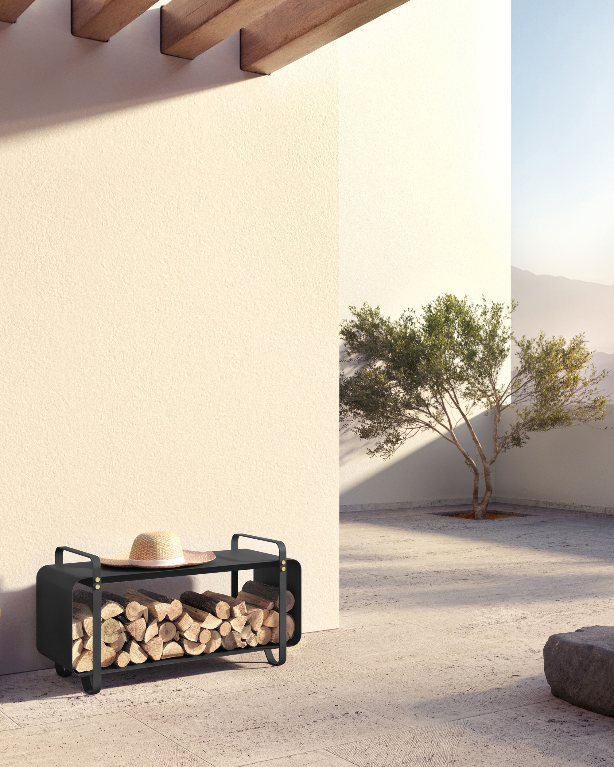 Eldvarm Ninne Bench Outdoor - Noir B in a styled interior setting