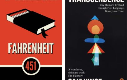 Featured image for Seven Searing Books About Fire, featuring two book covers