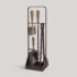 Classique: Dark grey metal, walnut, brass