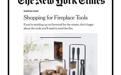 Screenshot of New York Times article showing the Emma Companion Set and Basket in Noir.