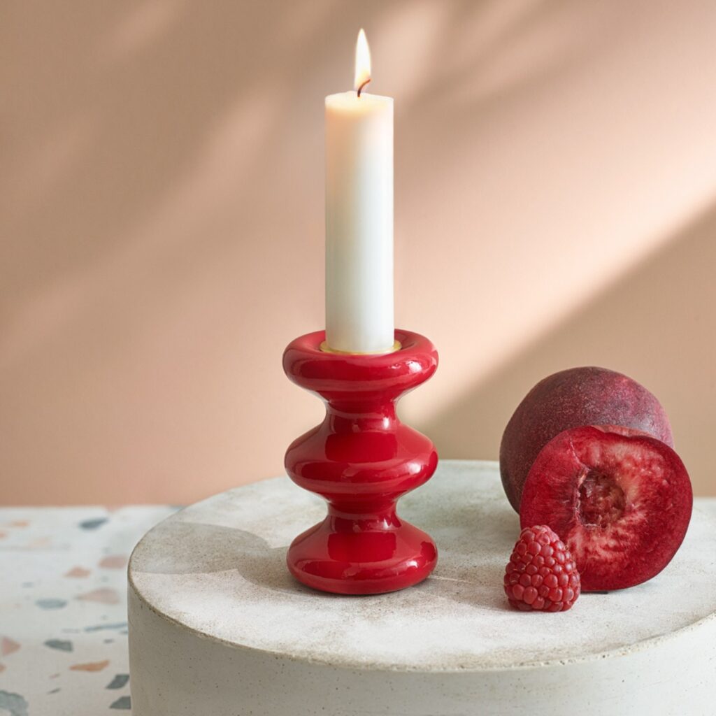 LouLou candleholder in fuchsia, this version is called Framboise