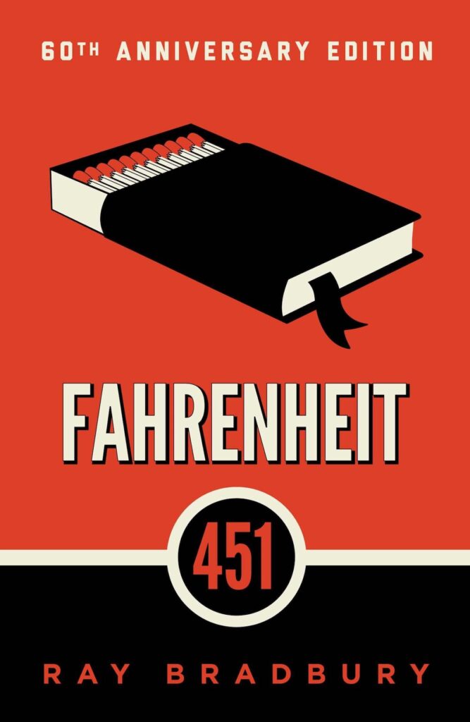 Cover of Fahrenheit 451, by Ray Bradbury