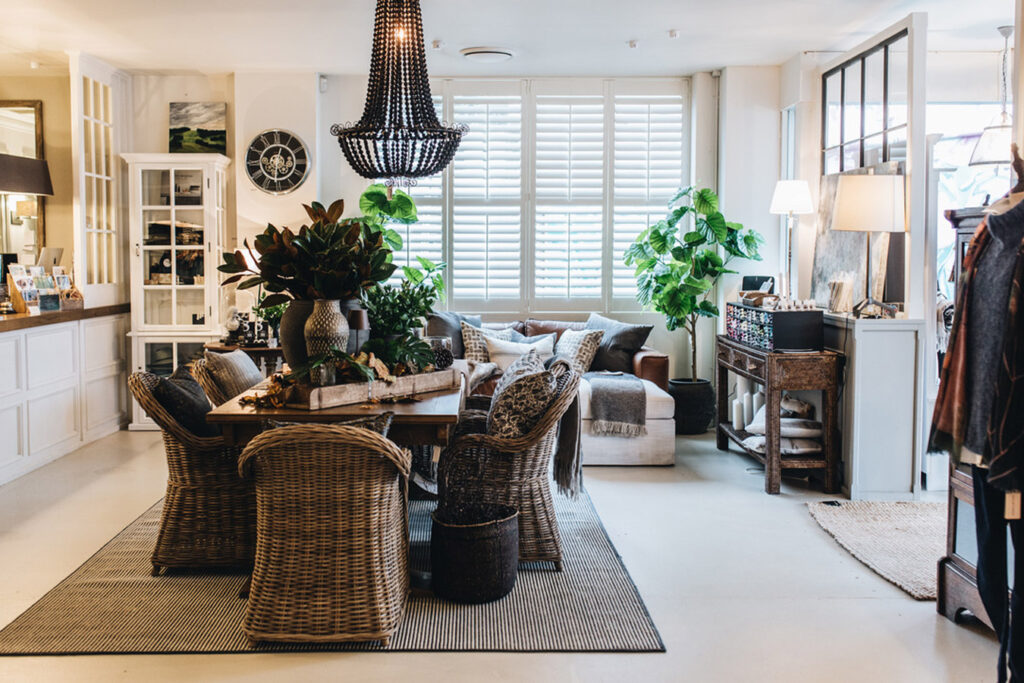 An interior shot of Suzie Anderson Home featuring a dining table set.