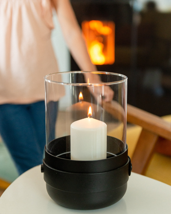 The way the flickering flame reflects in the handblown glass of our Emma Lantern is truly mesmerising.