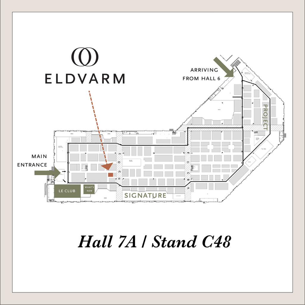 Map showing location of Eldvarm stand at Maison&Objet