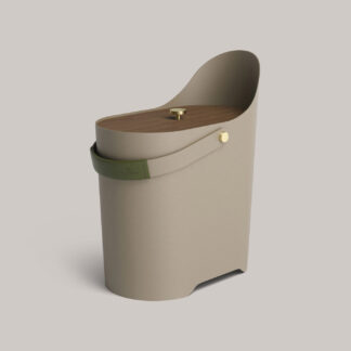 Tilda Kindling & Ash Bucket in Olive green colour, shown on a white background