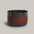 Olive: Taupe metal, olive green leather, brass
