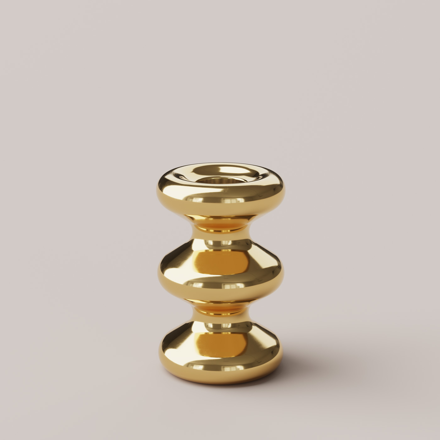 LouLou candle holder in polished brass