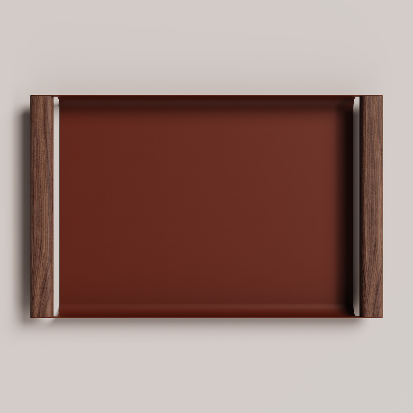 Fumi Tray in Terre colour, large size, seen from above