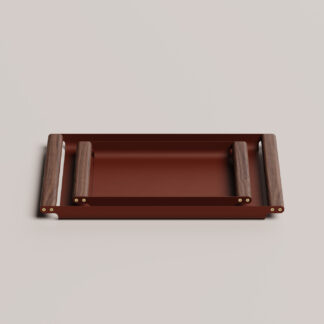 A pair of Fumi Trays in Terre colour, small and large