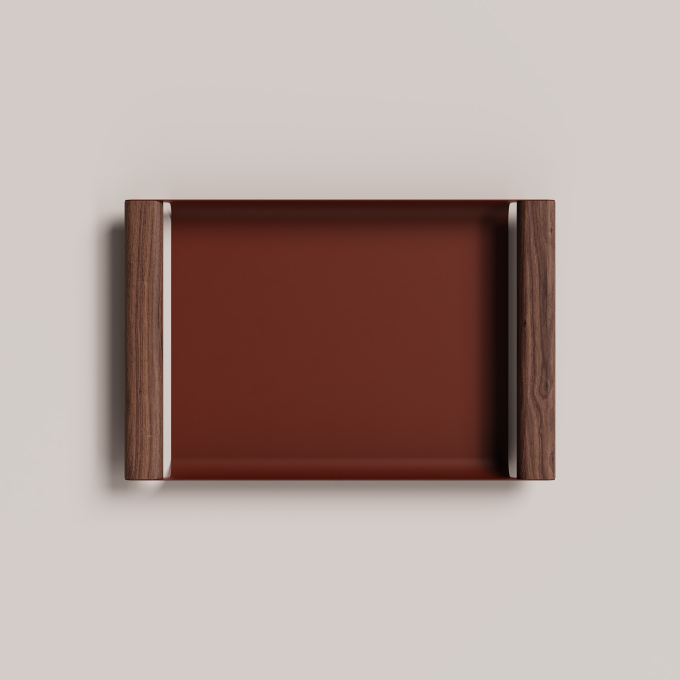 Fumi Tray in Terre colour, small size, seen from above
